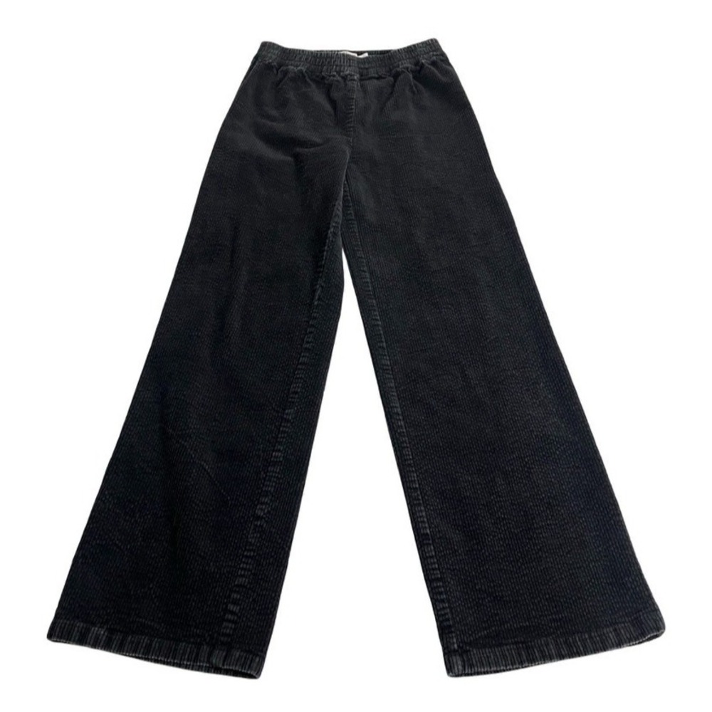 Tiger Mist Corduroy Pants Womens XS Black Faded Pull On Y2K Grunge Streetwear